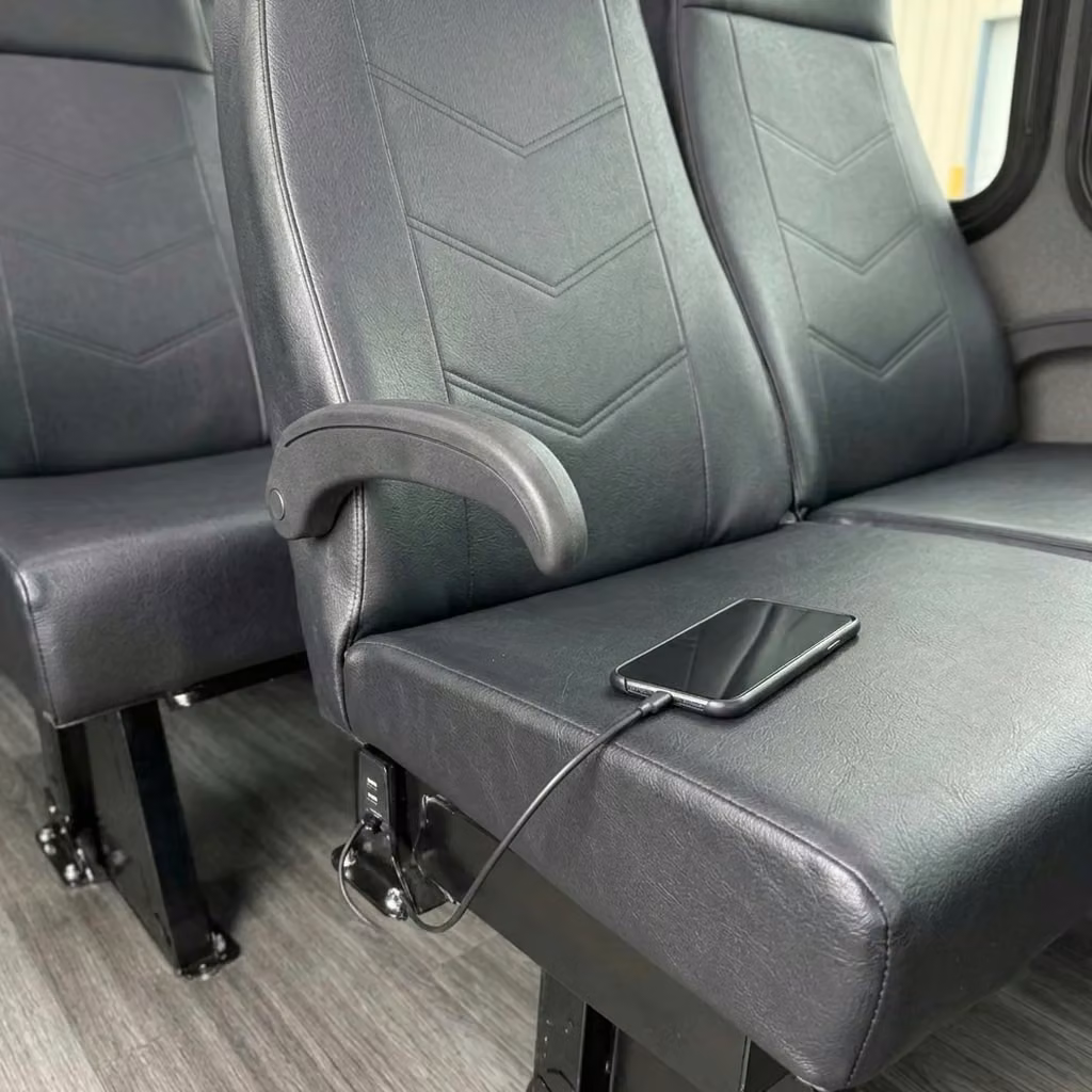 russellville 15 passenger minibus usb charging