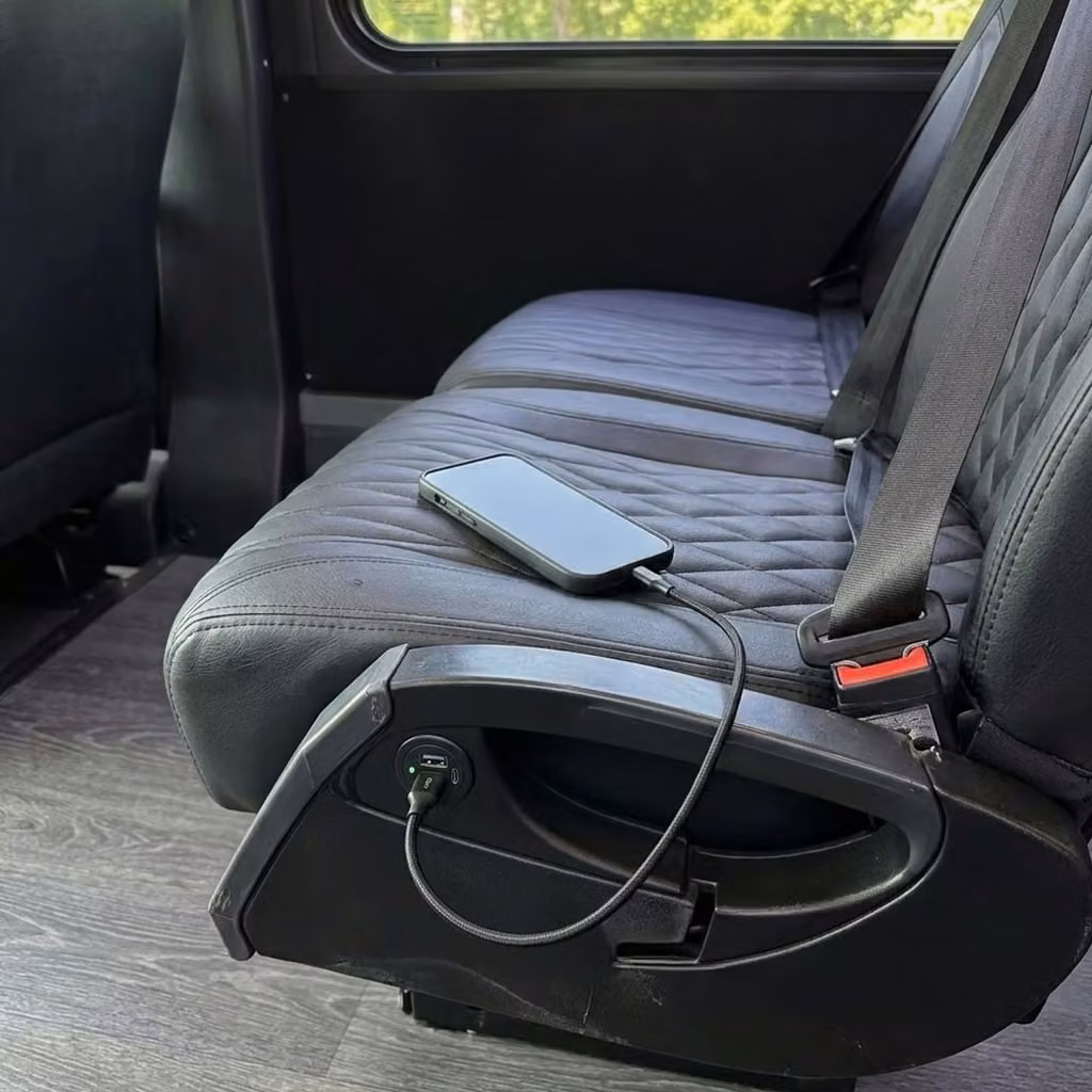 russellville 20 passenger minibus usb charging
