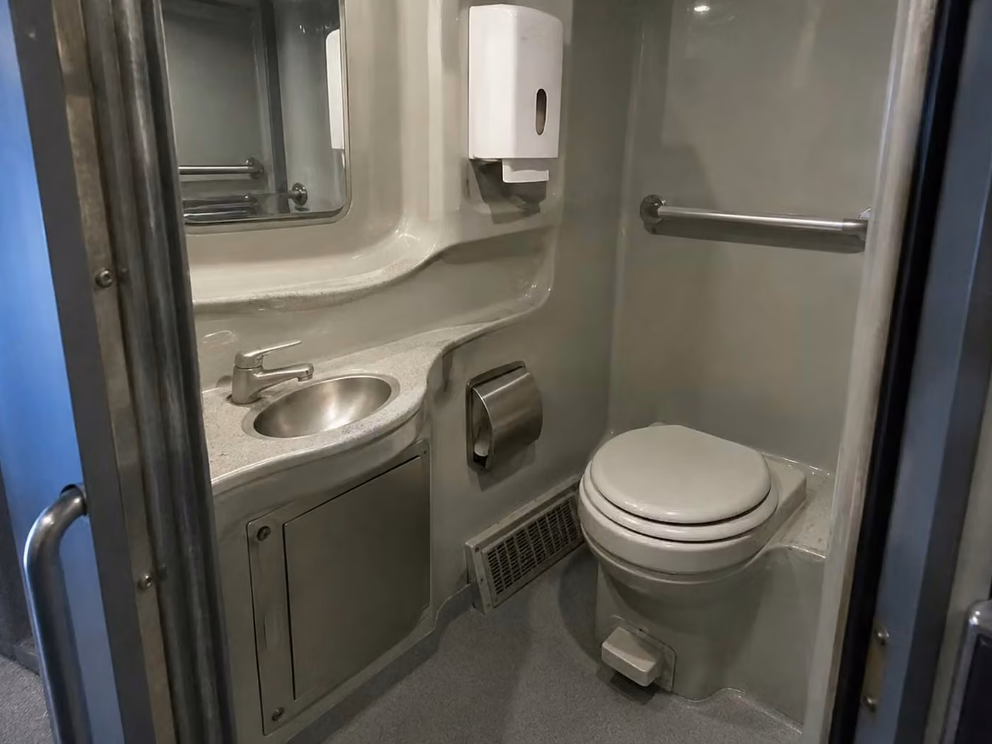 russellville 56 passenger charter bus onboard restroom