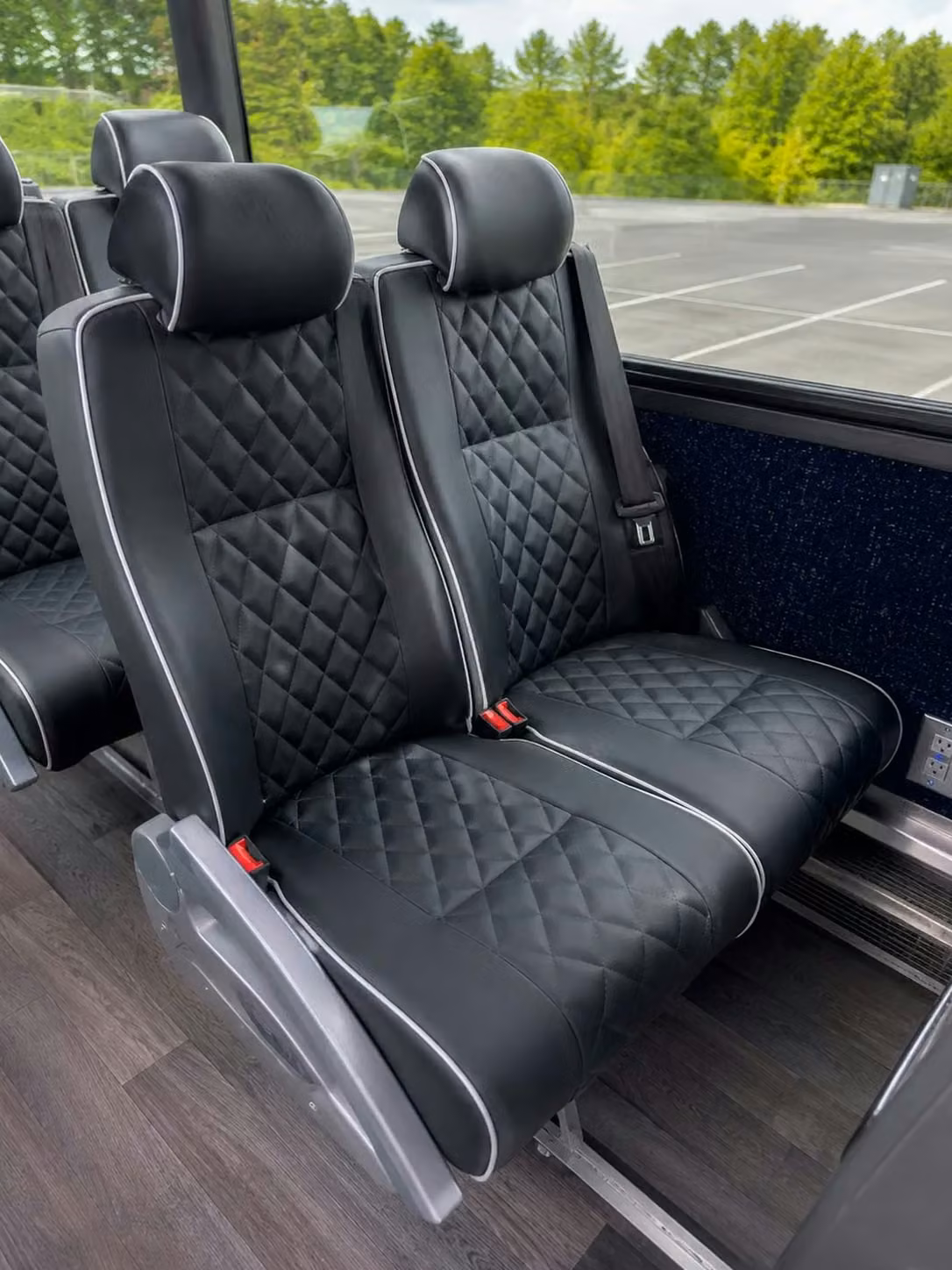 russellville 56 passenger charter bus reclining seats
