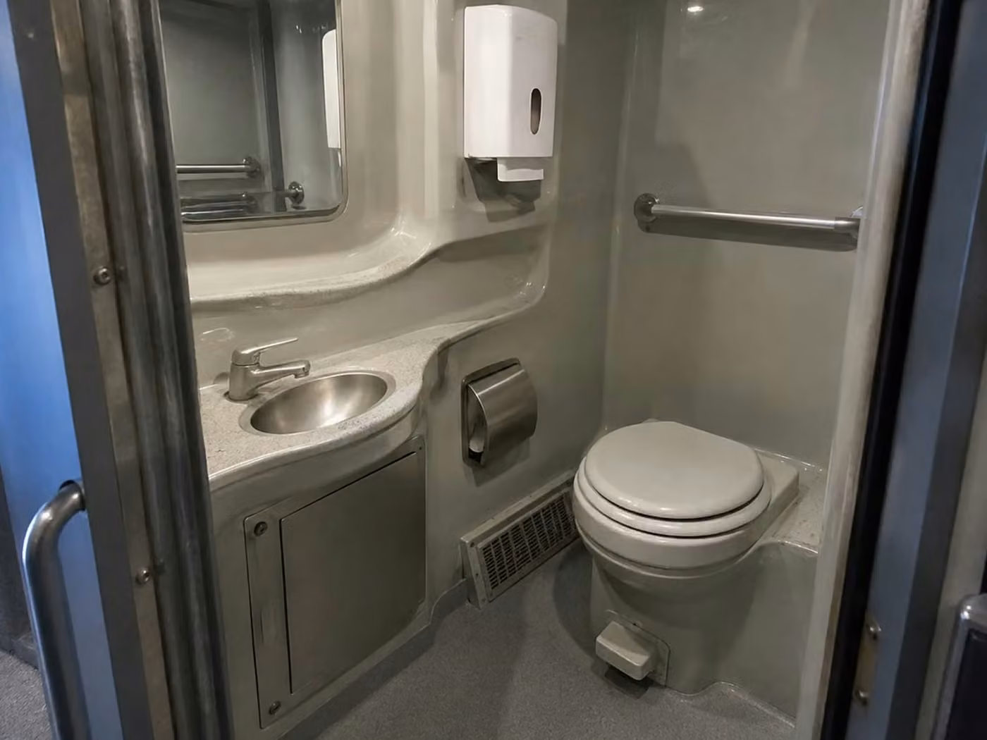 russellville charter bus onboard restroom
