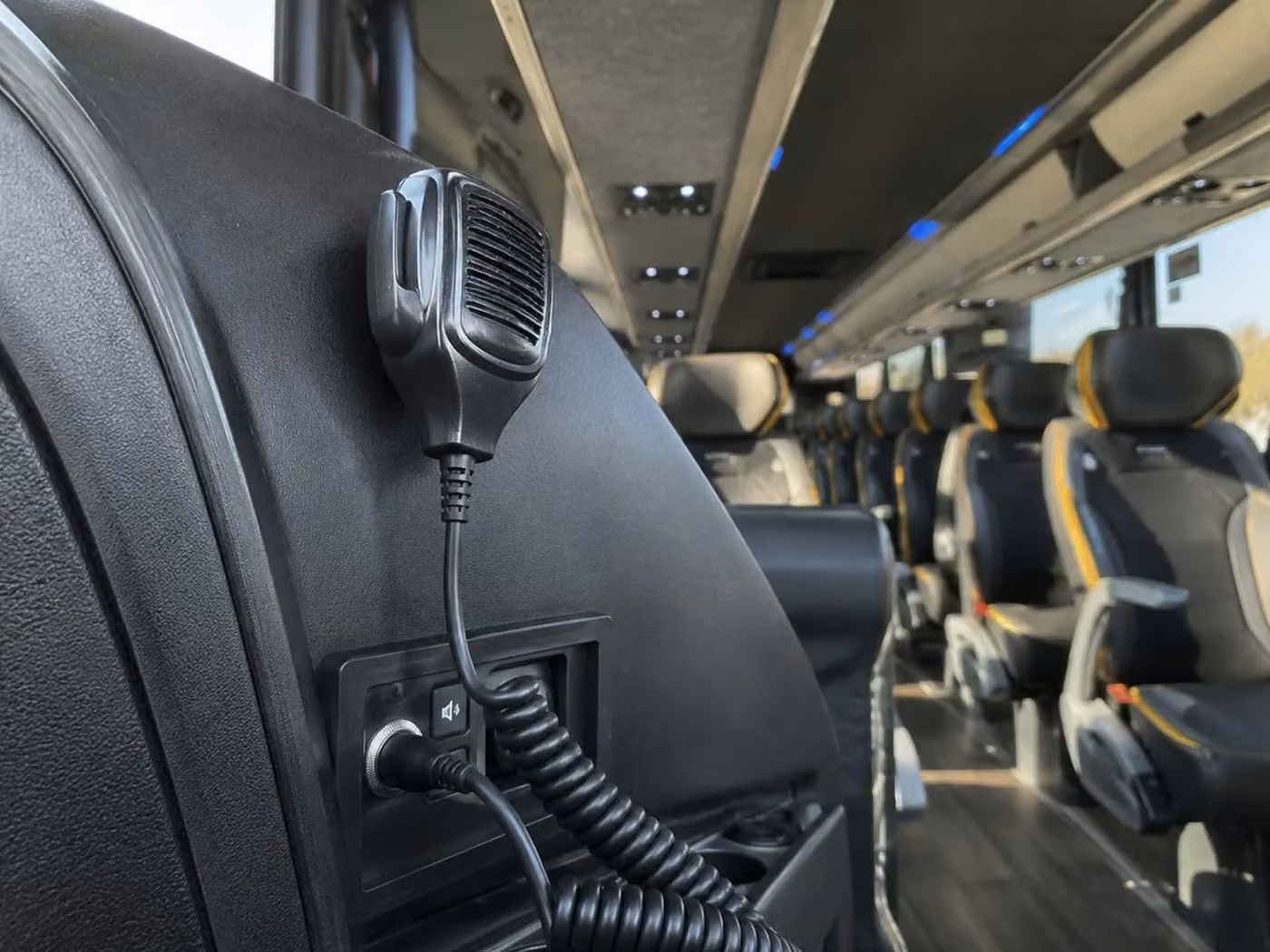 russellville charter bus pa system