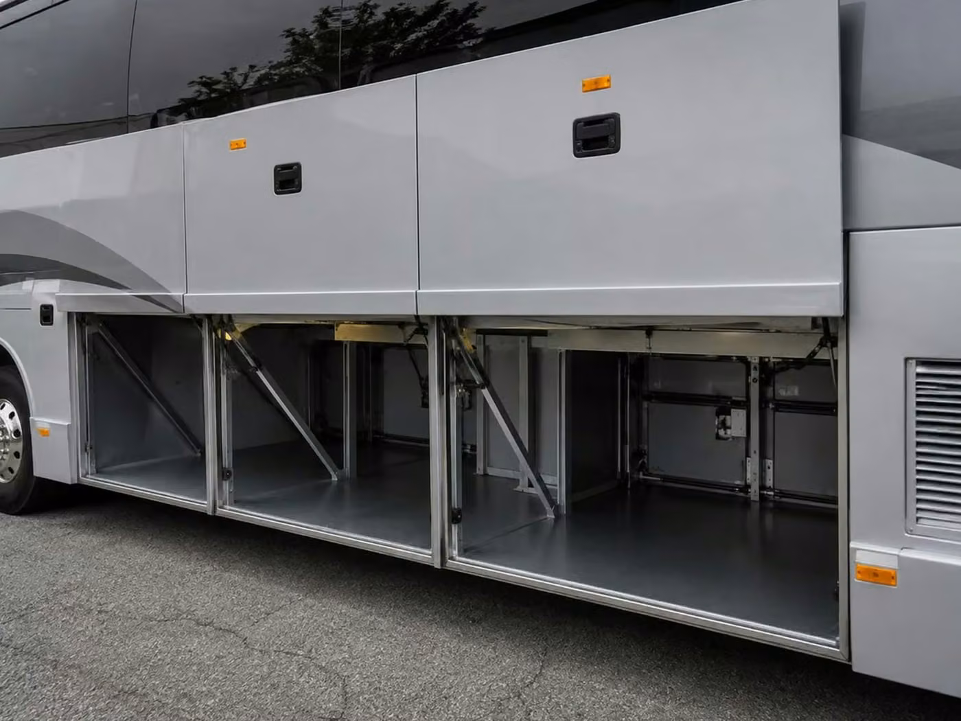 russellville charter bus under bus storage