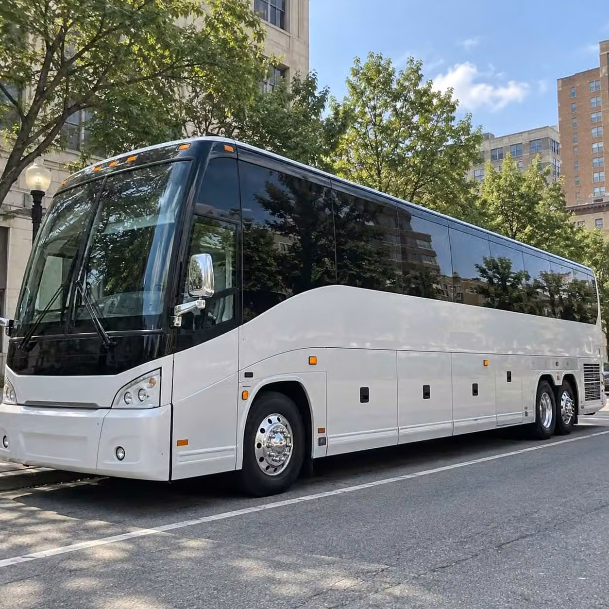russellville long distance charter buses for destination weddings