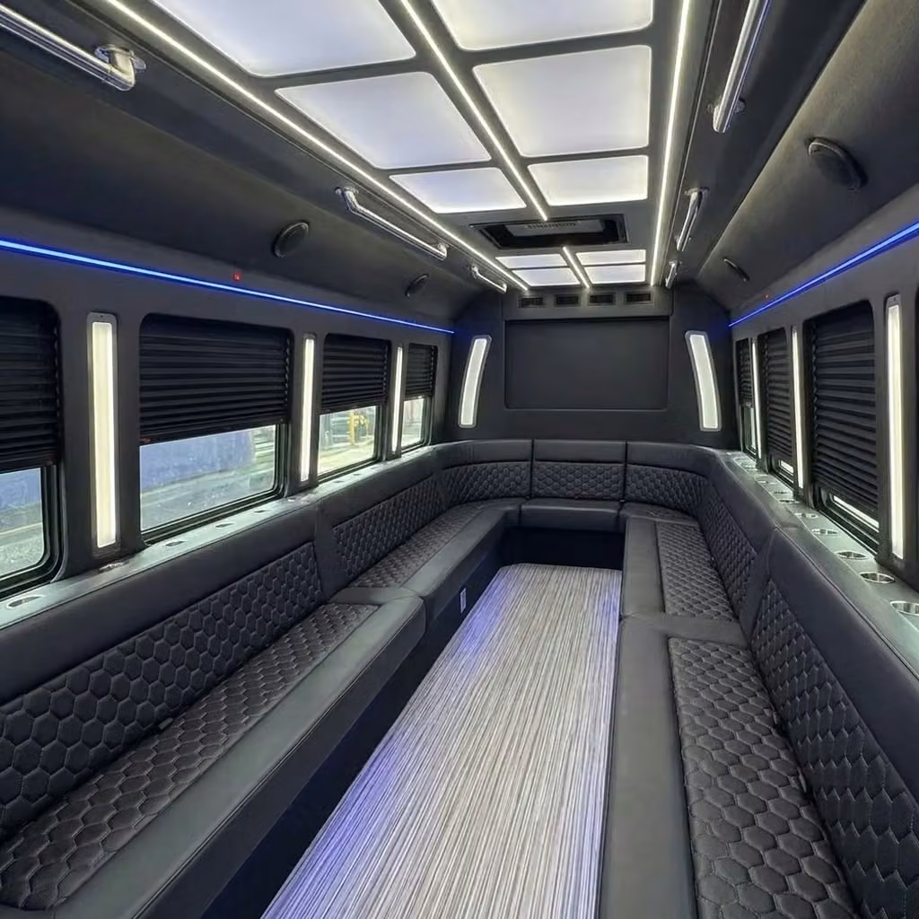 russellville party bus wraparound seating