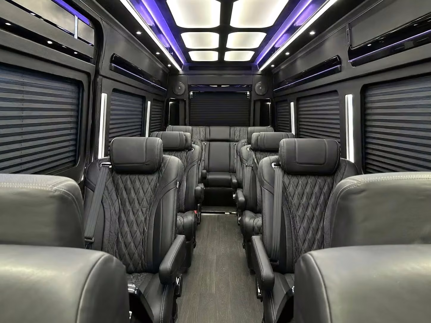 russellville sprinter van rental with driver reclining seats