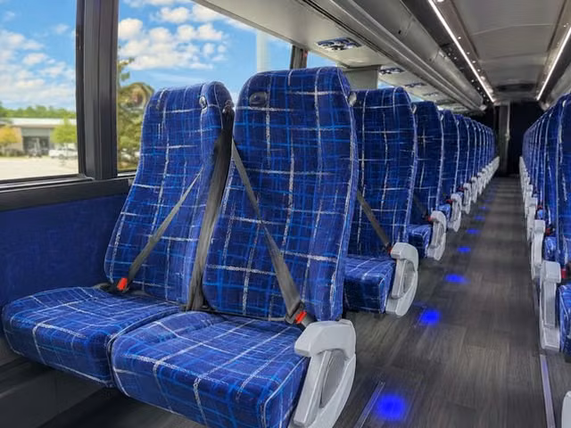 russellville charter bus interior