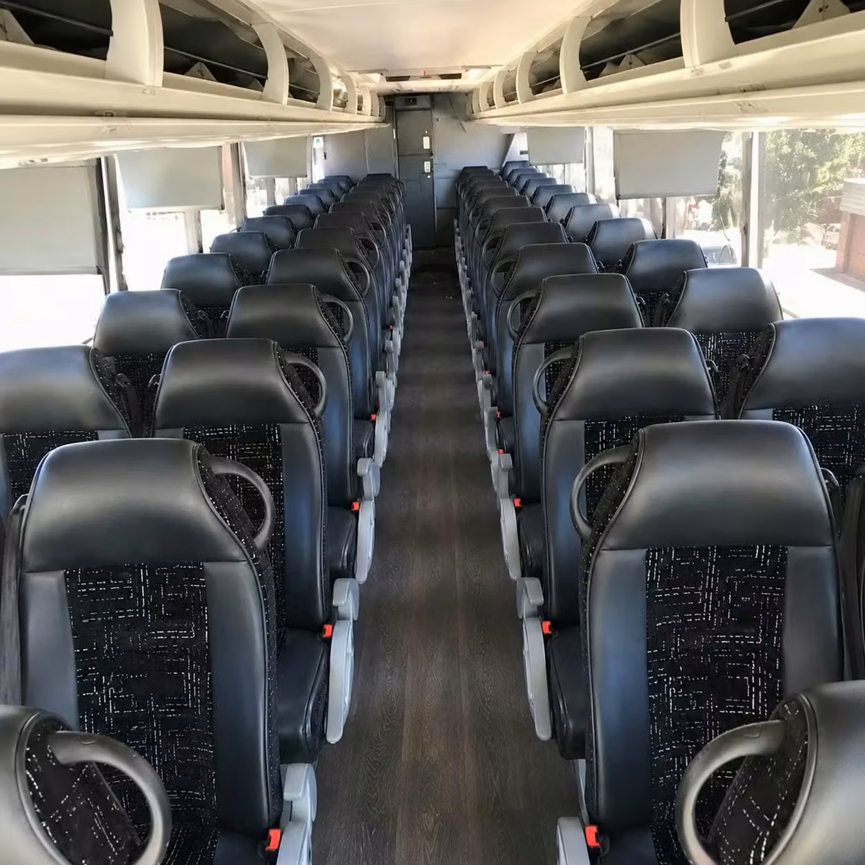 56 passenger charter bus interior